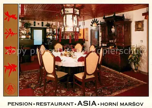 AK / Ansichtskarte Horni_Marsov Pension Restaurant Asia im Riesengebirge Horni Marsov