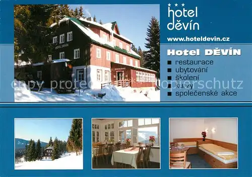 AK / Ansichtskarte Pec_pod_Snezkou Hotel Restaurant Devin Winterlandschaft Pec_pod_Snezkou