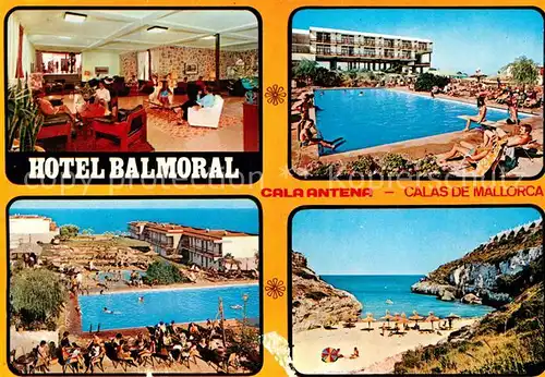 AK / Ansichtskarte Calas_de_Mallorca Hotel Balmoral Swimming Pool Strand Bucht Calas_de_Mallorca