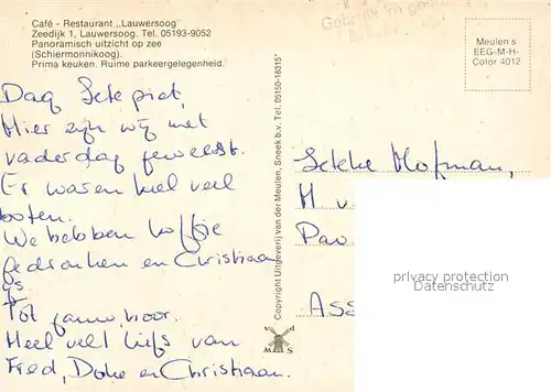 AK / Ansichtskarte Lauwersoog Cafe Restaurant Lauwersoog Lauwersoog