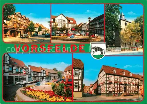 AK / Ansichtskarte Vorsfelde Teilansichten Innenstadt Fachwerkhaeuser Platz Vorsfelde