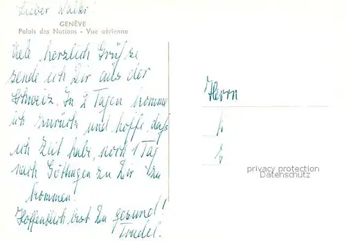 AK / Ansichtskarte Geneve_GE Palais des Nations vue aerienne Geneve_GE