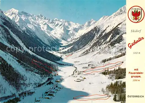 AK / Ansichtskarte Gschnitz_Tirol Wintersportplatz Gschnitztal Habicht Feuersteingruppe Fliegeraufnahme Gschnitz Tirol