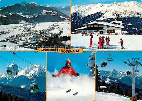 AK / Ansichtskarte Zell_Ziller_Tirol Skigebiet Rosenalm Kreuzjoch Bergbahnen Zillertal Tiefschneefahren Bergbahn Zell_Ziller_Tirol
