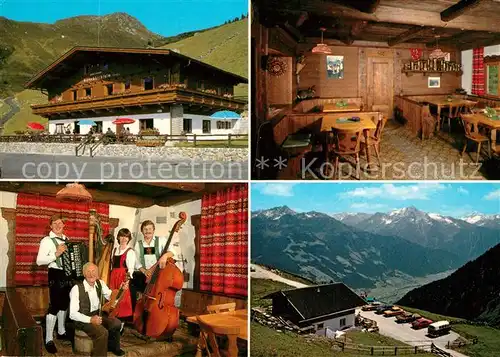 AK / Ansichtskarte Hippach Alpengasthof Hirschbichlalm Hausmusik Alpenpanorama Zillertaler Alpen Hippach