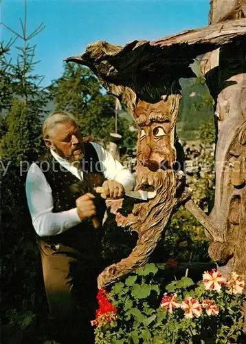 AK / Ansichtskarte Buehel_Zillertal Wurzen Max Studio Alte Muehle Holzschnitzereien Handwerk Buehel_Zillertal