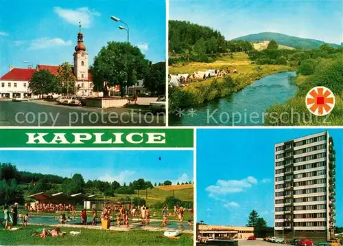 AK / Ansichtskarte Kaplice Camping Freibad Kaplice