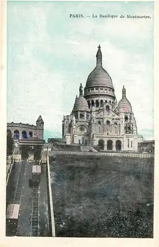 AK / Ansichtskarte Zahnradbahn Paris Basilique Montmartre  Zahnradbahn