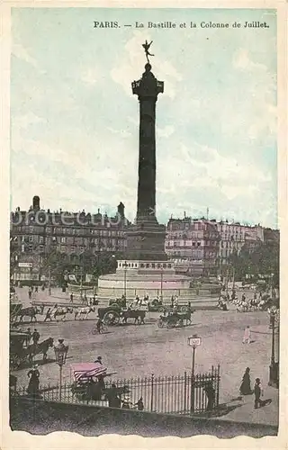 AK / Ansichtskarte Paris La Bastille Colonne de Juillet Paris