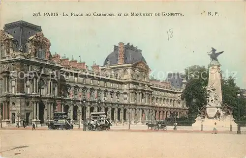 AK / Ansichtskarte Paris Place du Carrousel Monument de Gambetta  Paris