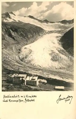 AK / Ansichtskarte Gletscher Berlinerhuette Hornkees Hornspitze Zillertal Gletscher
