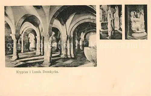 AK / Ansichtskarte Lund_Skane_Lan Kryptan i Lunds Domkyrka Lund_Skane_Lan