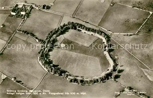 AK / Ansichtskarte oeland Graeborg fornborg Algutsrum Fliegeraufnahme oeland