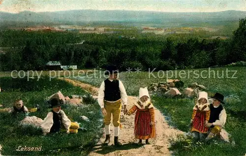 AK / Ansichtskarte Leksand Panorama Spielende Kinder Leksand