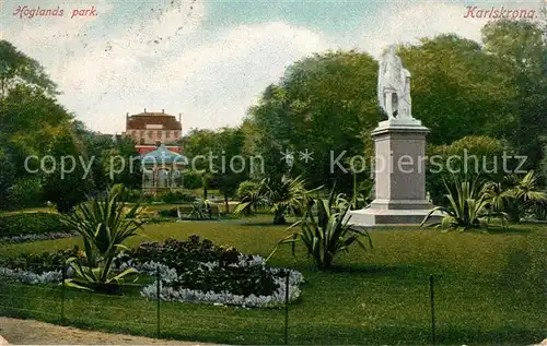 AK / Ansichtskarte Karlskrona Hoglands park Karlskrona