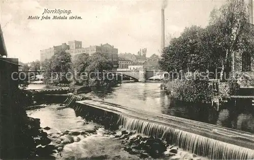 AK / Ansichtskarte Norrkoeping Motiv fran Motala stroem Norrkoeping