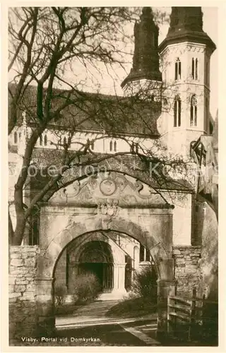 AK / Ansichtskarte Visby Portal vid Domkyrkan Visby