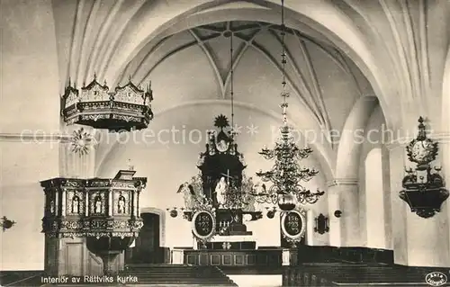 AK / Ansichtskarte Raettvik Interioer av Raettviks kyrka Raettvik