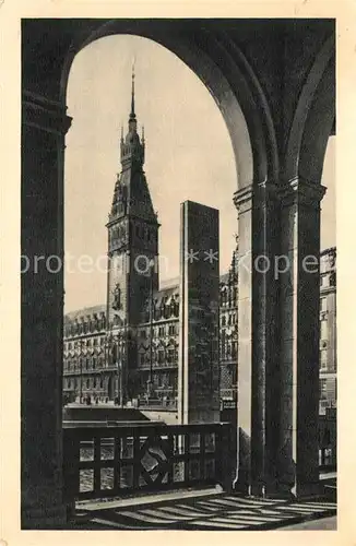 AK / Ansichtskarte Hamburg Rathaus mit Ehrenmal Hamburg
