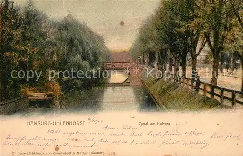 AK / Ansichtskarte Uhlenhorst Canal am Hofweg Uhlenhorst