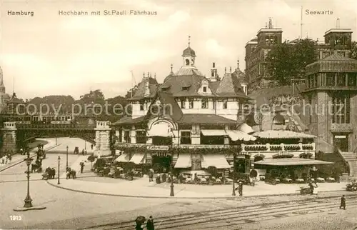 AK / Ansichtskarte Hamburg Hochbahn mit St Pauli Faehrhaus Hamburg