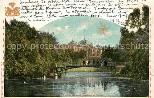 AK / Ansichtskarte Hamburg Partie im Botanischen Garten Hamburg
