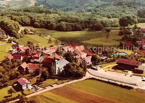 AK / Ansichtskarte Neunkirchen_Odenwald Fliegeraufnahme Evangelische Pfarrkirche Neunkirchen Odenwald