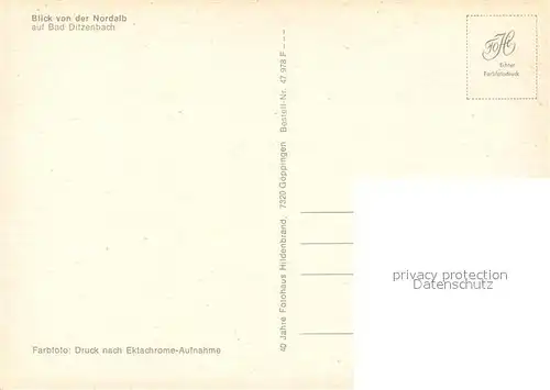 AK / Ansichtskarte Bad_Ditzenbach Blick von der Nordalb Bad_Ditzenbach