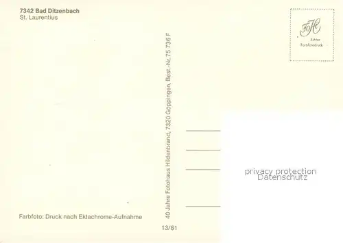 AK / Ansichtskarte Bad_Ditzenbach St. Laurentius Bad_Ditzenbach