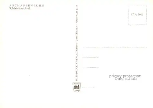AK / Ansichtskarte Aschaffenburg_Main Schoenborner Hof Aschaffenburg Main