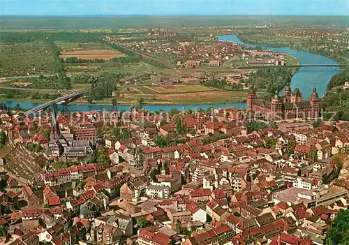 AK / Ansichtskarte Aschaffenburg_Main Fliegeraufnahme Aschaffenburg Main