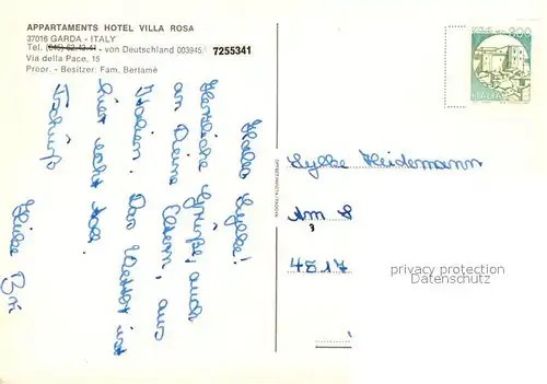 AK / Ansichtskarte Garda Appartaments Hotel Villa Rosa Garda