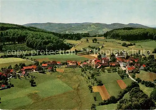 AK / Ansichtskarte Neunkirchen_Odenwald Fliegeraufnahme Hoehengasthof Zum gruenen Baum Neunkirchen Odenwald