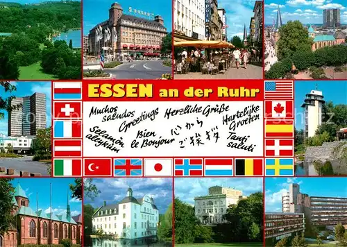 AK / Ansichtskarte Essen_Ruhr Stadtansichten Wasserschloss RWE Tower Essen_Ruhr