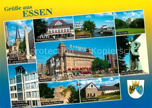 AK / Ansichtskarte Essen_Ruhr Margarethenhoehe Baldeneysee Villa Huegel Glockenspiel Deisterhaus  Essen_Ruhr