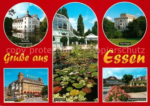 AK / Ansichtskarte Essen_Ruhr Borbeck Wasserschloss Villa Huegel Grupapark Handelshof  Essen_Ruhr