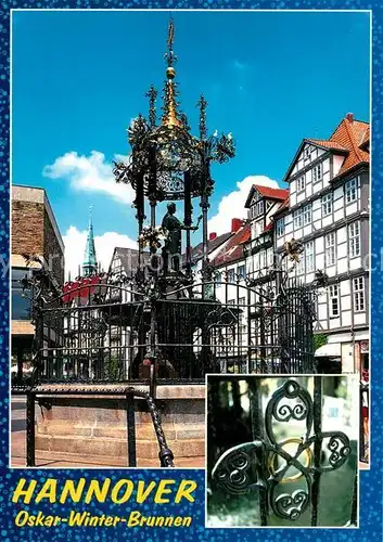 AK / Ansichtskarte Hannover Oskar Winter Brunnen Hannover