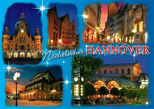 AK / Ansichtskarte Hannover Nachtaufnahmen Kirche Hannover