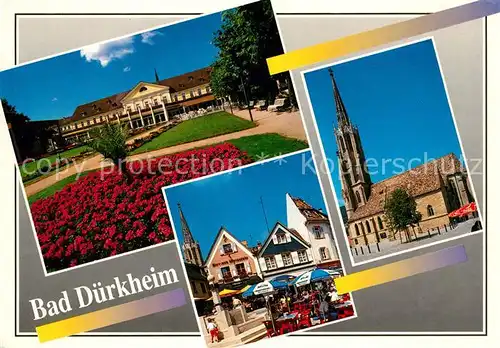 AK / Ansichtskarte Duerkheim_Bad Kirche Marktplatz Kuranlagen Duerkheim_Bad