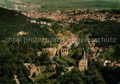 AK / Ansichtskarte Duerkheim_Bad Fliegeraufnahme Klosterruine Panorama Duerkheim_Bad