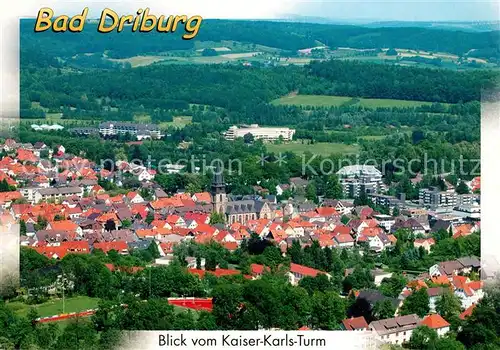 AK / Ansichtskarte Driburg_Bad Panorama vom Kaiser Karls Turm Kirche Driburg_Bad