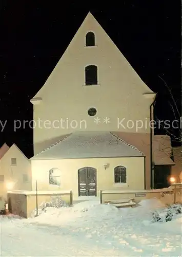 AK / Ansichtskarte Ditzenbach_Bad Sankt Laurentius Kirche Winteraufnahme Ditzenbach_Bad