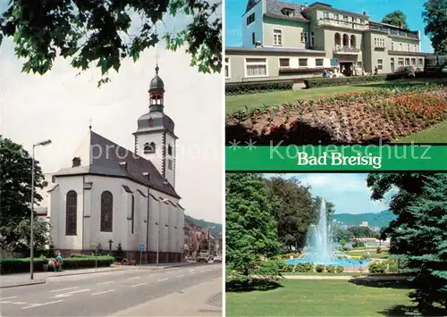 AK / Ansichtskarte Breisig_Bad Kirche Kurpark Fontainen Breisig_Bad