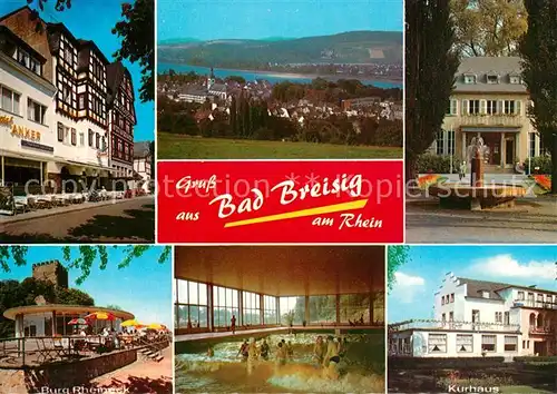 AK / Ansichtskarte Breisig_Bad Wellenbad Kurhaus Burg Rheineck Breisig_Bad