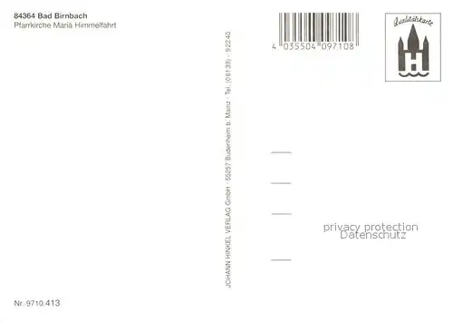 AK / Ansichtskarte Birnbach_Rottal Pfarrkirche Mariae Himmelfahrt Altar Birnbach Rottal