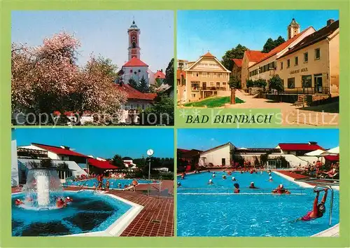 AK / Ansichtskarte Birnbach_Rottal Schwimmbad Kirche Birnbach Rottal