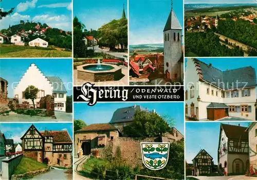 AK / Ansichtskarte Hering_Odenwald Burgschaenke Veste Otzberg Panorama Hering Odenwald