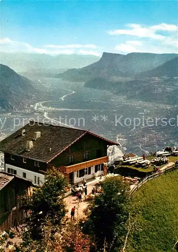 AK / Ansichtskarte Dorf_Tirol Gasthaus Hochmut Talblick Fernsicht Alpenpanorama Dorf_Tirol