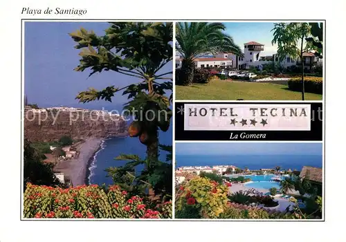 AK / Ansichtskarte La_Gomera Hotel Tecina Swimming Pool Panorama Kueste Playa de Santiago La_Gomera