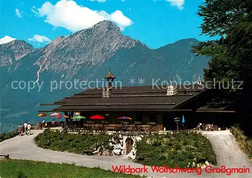 AK / Ansichtskarte Grossgmain Restaurant Wolfschwang mit Wildpark Alpenblick Grossgmain